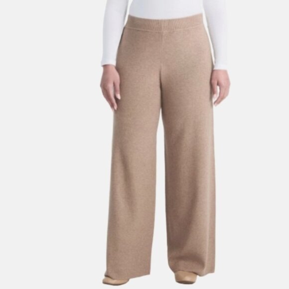 NWT Splendid Women's Wide Leg Ribbed Sweater Pants Tan Size L $60 11HL260 - Picture 3 of 3